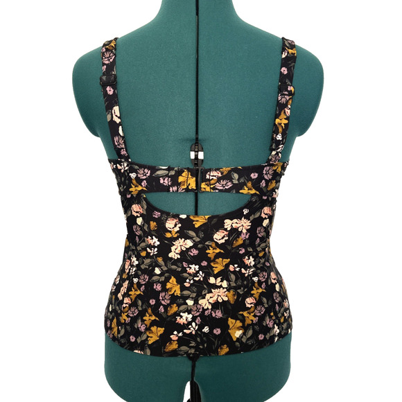 Title Nine Bodacious‎ 2.0 Underwire Tankini Top - English Garden Floral Size 32D - Picture 4 of 8